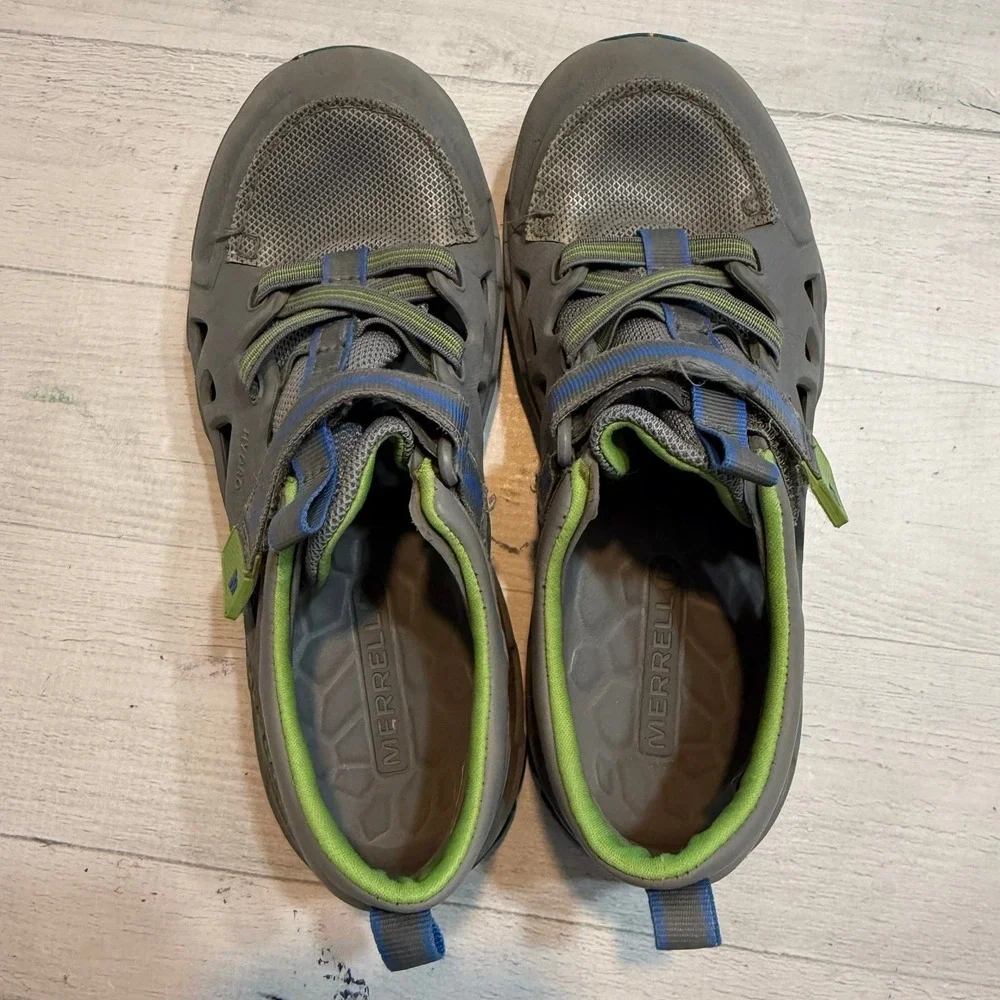 Merrell kids hydro 2.0 waterproof shoe grey blue youth size 2